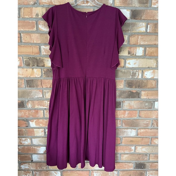 Bedoar Women’s Casual Plus Size A-Line Purple Dress Size 16 - Picture 6 of 7